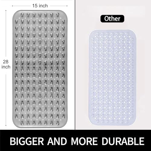 Non Slip Bathtub Shower Mat, Extra Long Bath Mat - Image 2