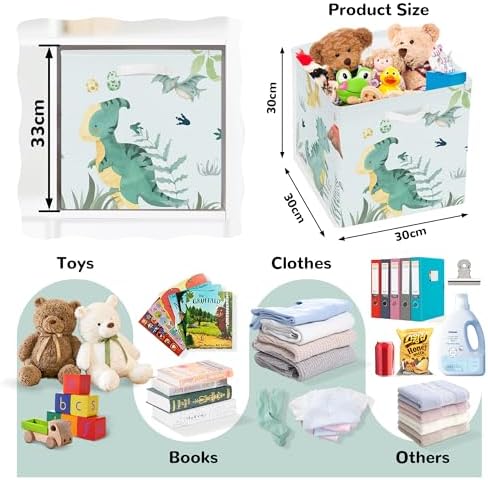 Clastyle 11.8" Dinosaur Storage Basket Set of 3 - Image 2