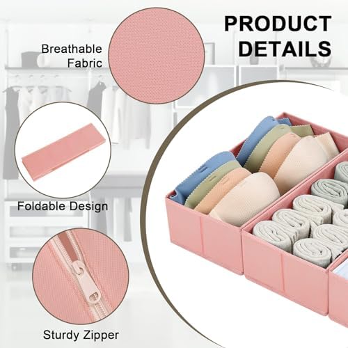 DIMJ Drawer Organizers for Clothing, Fabric Closet Organizers and Storage - Image 5