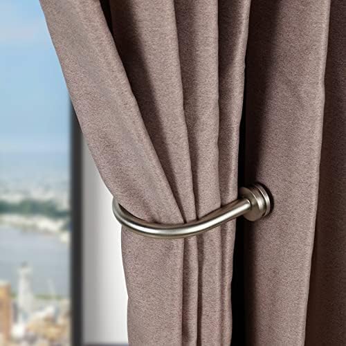 Curtain Holders, 2 Pack Matte Nickel Decorative Curtain Holdbacks - Image 3