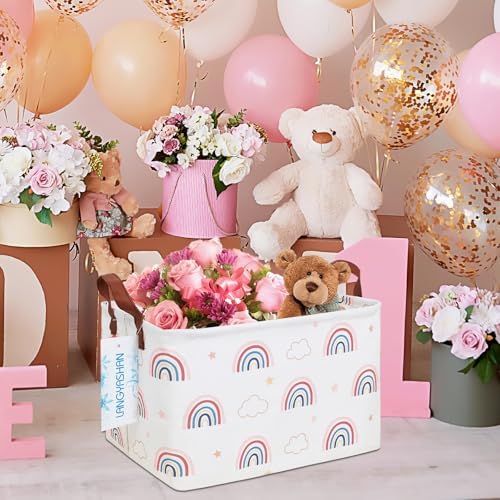 Rectangular Collapsible Cloud Rainbow Storage Basket Nursery Organizer - Image 5