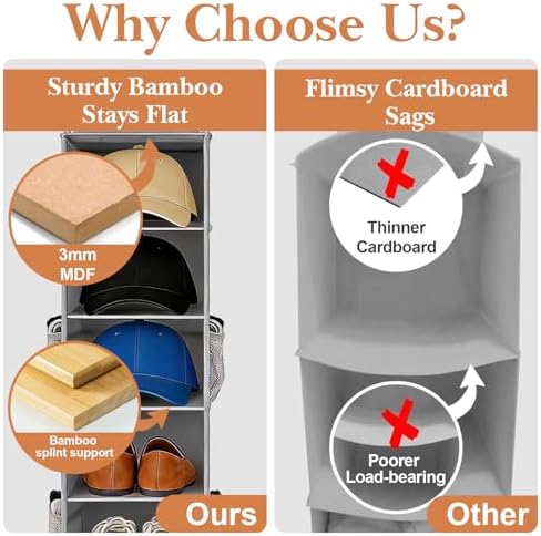 Hanging Shoe Organizer for Closet, 8-Shelf Hanging Storage - Image 5