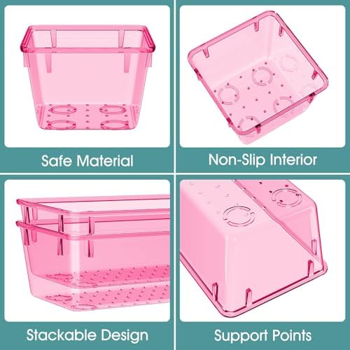 25 PCS Plastic Drawer Organizer Set, Makeup Organizers and Storage Bins - Image 3