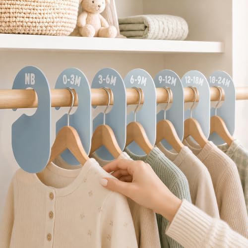Giftacity 7Pcs Blue Baby Clothes Size Dividers by %E2%80%8EGIFTACITY