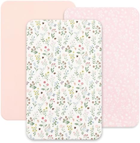 david's kids 3 Pack Mini Crib Sheets, Soft Breathable Premium Pack N Play Sheets by davidskids