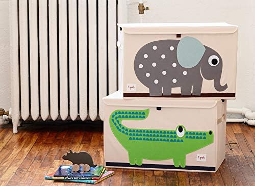3 Sprouts Large Toy Chest, Lid and Handles, Collapsible Bin - Image 3
