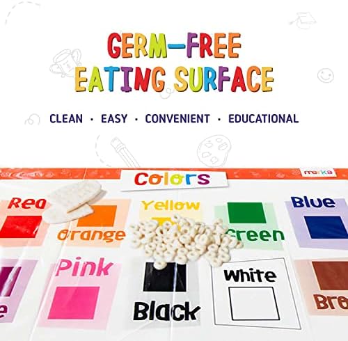 Merka Disposable Placemats for Baby and Toddlers 12" x 18", 60 Pack Stick-on - Image 3