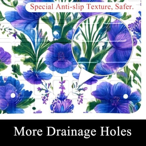Non Slip Shower Mat Bathtub Mat 15.1x26.8 Inch, Quick Dry Bath Mat - Image 2
