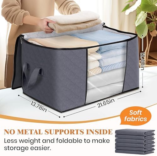 Fab totes 6 Pack Storage Bags for Clothes Blanket Storage Bins - Image 2