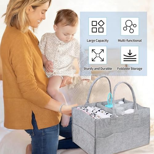 2 Pack Diaper Caddy Organizer, Portable Baby Caddy Organizer - Image 6