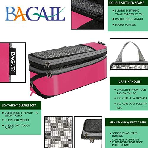 BAGAIL 4 Set/6 Set/8 Set Compression Packing Cubes Travel Accessories - Image 3