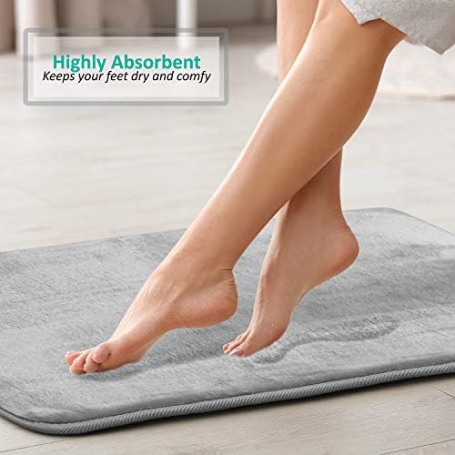 Clara Clark 3 Piece Bathroom Rugs Bath Mat Set, Velvet Memory Foam Bath Mats - Image 6