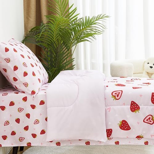 lasoftan Toddler Bedding Set, 4 Piece Bed-in-a-Bag Toddler Bed Comforter Sets - Image 6