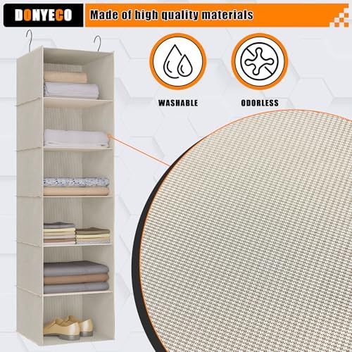 Hanging Closet Organizer 6-Tier, Oxford Wardrobe Storage - Image 4