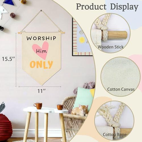 The 10 Commandments Sign-God's Rules-Bible Verse Decor-Pennant Flag Gifts - Image 5