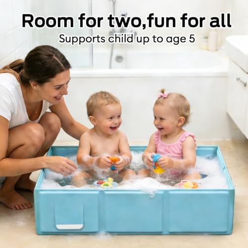 Foldable Baby Bathtub for Newborns and Toddlers, Portable Bath Tub - Image 2