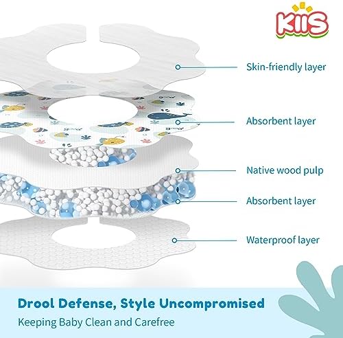 KIIS Disposable Baby Bibs for Baby Boys and Girls - Image 4