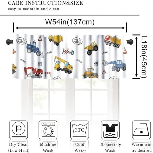 Construction Truck Valance Curtains - Image 2