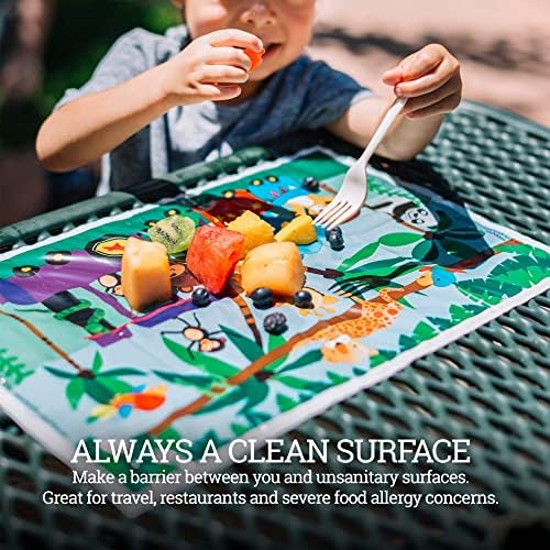 40 Pack Disposable Placemats for Baby, 3 Design Pack Baby Eating Mat, Toddler - Image 3