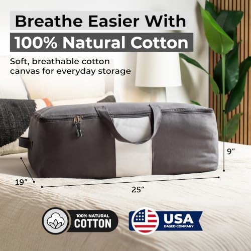 Soft Canvas Storage Bags with Zipper. Thick Breathable - Image 2