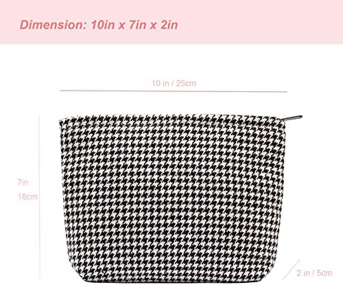 Makeup Bags for Purse Zipper Cosmetic Pouch Large Travel Canvas Make Up - Image 2