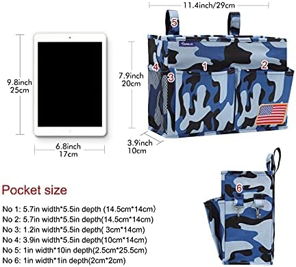 Surblue Bedside Caddy Hanging Bed Organizer Storage Bag Pocket - Image 5
