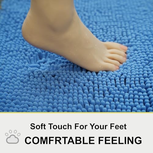 BOANKODU Bathroom Rugs Sets 2 Piece, Extra Soft Chenille Bath Mat Absorbent - Image 4