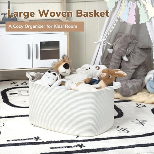 Goodpick Large Woven Rope Blanket Basket - Image 2