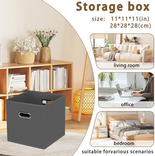 STOREONE Fabric Storage Bins Cubes Baskets Containers- - Image 2