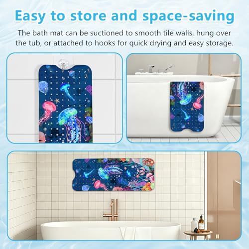 Baby Bath Mat for Tub Non Slip – 40"x16" Extra Long Cartoon Bathtub Mats for - Image 5