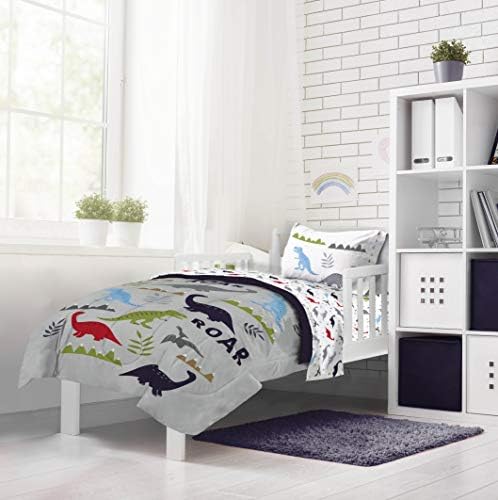 Trend Collector Dinosaur Toddler Comforter Set 4 Piece Bedding - Image 7
