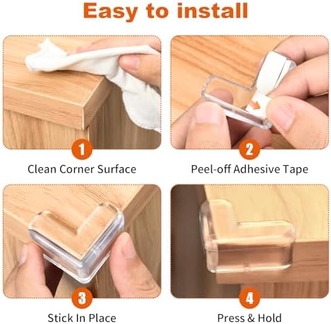 8 Pack Corner Protector Baby, Baby Proofing, L Shaped - Image 7