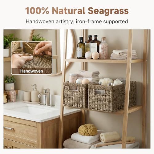 StorageWorks Wicker Baskets for Storage, Seagrass Storage Baskets - Image 6