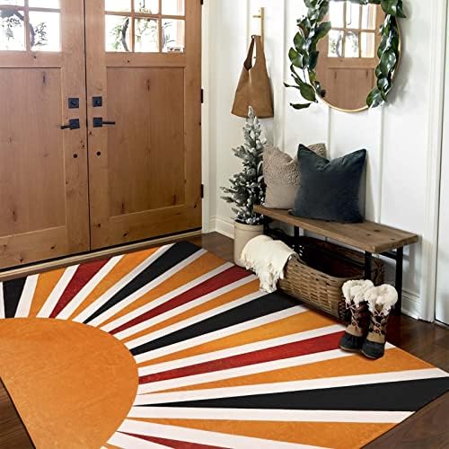 Lahome Colorful Rainbow Sun Area Rug 5x7 - Image 3