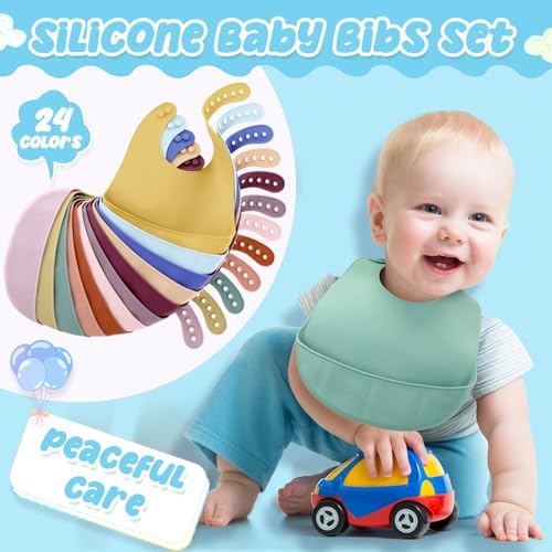 Mepase Silicone Bibs Waterproof Silicone Baby Bibs - Image 5