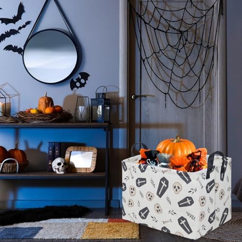Halloween goth thriller basket, Empty Halloween basket, Gothic home decor - Image 5