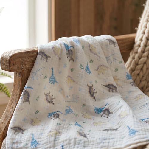 Muslin Receiving Blankets 5 Pack, Soft Swaddle Wraps - Image 4