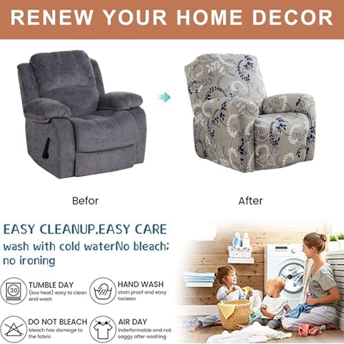Recliner Chair Covers 4-Pieces Recliner Slipcovers Lazy Boy Chair Covers - Image 6