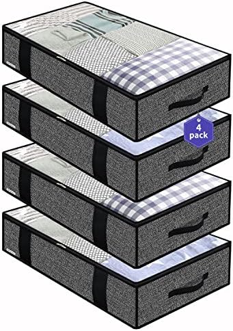 Onlyeasy 4 Pack Under Bed Clothes Storage Bags Organizer by Onlyeasy