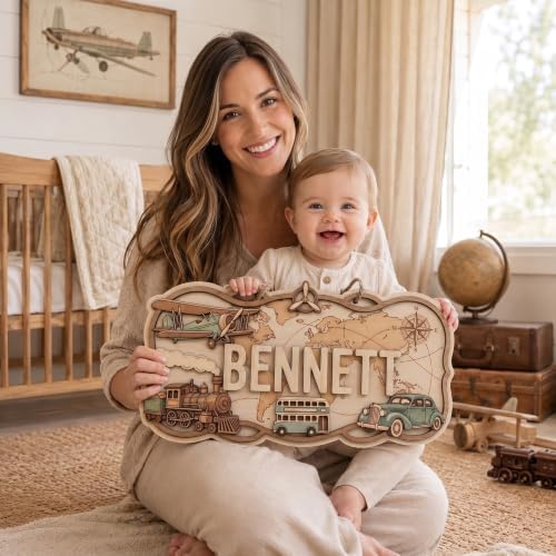 Custom Travel Nursery Name Sign - Image 2