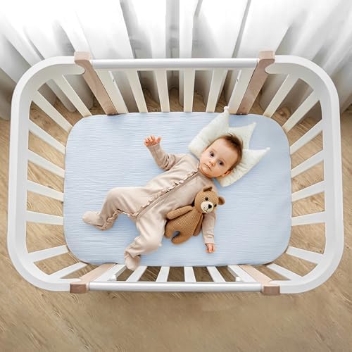 lulumoon Muslin Fitted Bassinet Sheet: Compatible - Image 5