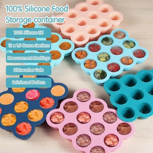 Silicone Freezer Tray with Soft Lid, 1.5oz x 12 Pods - Image 2