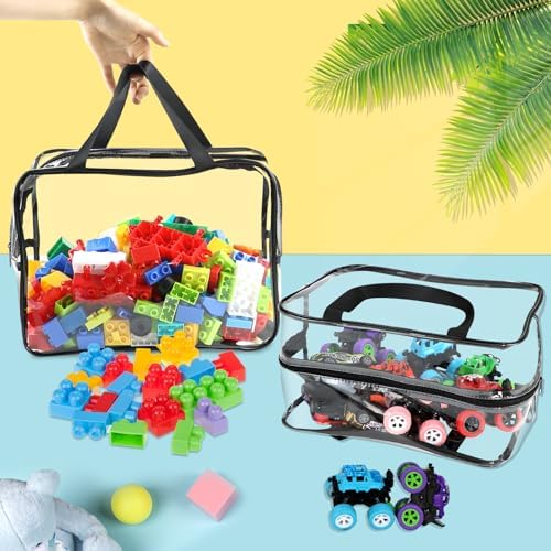 6 Pcs XL Toy Storage Bags Widen Waterproof Clear Toy Organizer - Image 4
