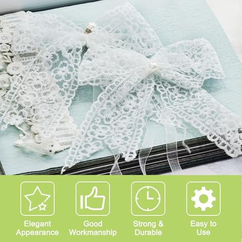4Pcs Small Flower Bow Curtain Tiebacks, Elegant Bow Butterfly Curtain Tiebacks - Image 3