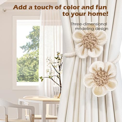 SRG Curtain Tiebacks for Curtains 2 Pack, Decorative Curtain Holdbacks for - Image 2