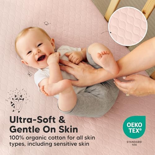 2pk Waterproof Crib Mattress Protector Cover Fitted 52x28 - Image 5