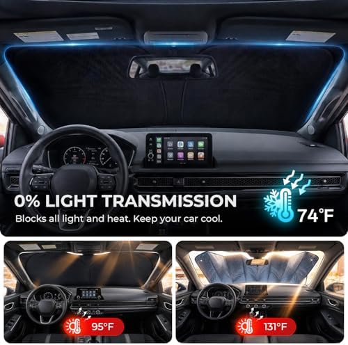 DooGooCoo Windshield Sun Shade for Toyota Corolla 2020-2025 2026 Sunshade for - Image 5