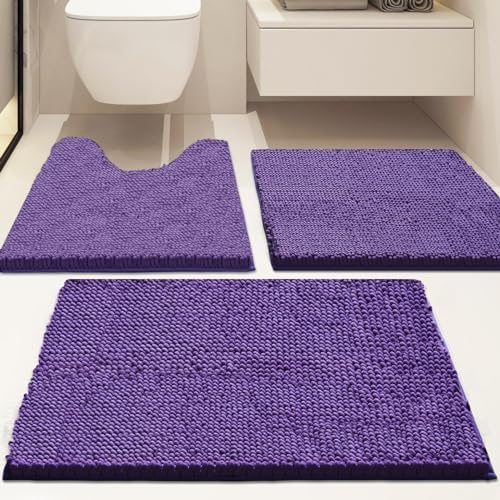 Bathroom Rugs Sets 3 Piece Non Slip, Bath Rugs - Image 2