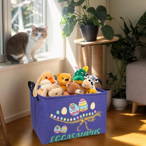Dinosaur Easter Basket for Kid Large Empty Baby Rectangular Cute Easter Gift - Image 5
