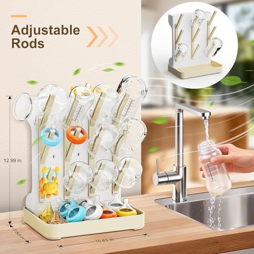 Vertical Baby Bottle Drying Rack, Space-Saving Countertop Storage Stand - Image 5